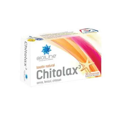 Chitolax lassativo naturale a base di erbe Bioline, 30 compresse, Helcor