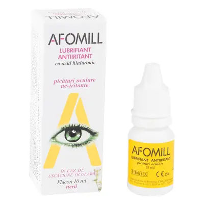 Afomill Collirio Lubrificante Anti-irritante con Acido Ialuronico, 10 ml, Af United