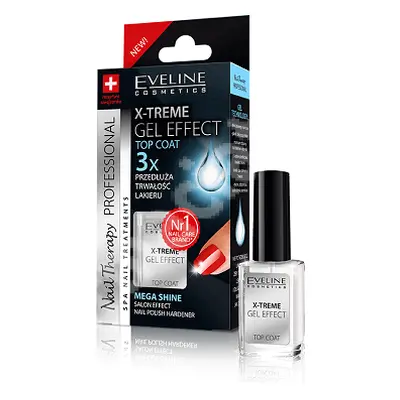 Top Coat X-treme Nail Therapy trattamento effetto gel, 12 ml, Eveline Cosmetics