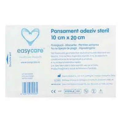 Medicazione adesiva sterile con tampone assorbente, 10x20 cm, EasyCare