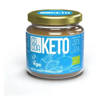 Crema di mandorle biologica con olio di cocco MCT Keto, 200 g, Cacao