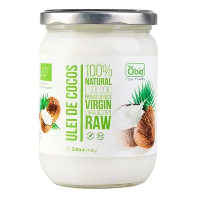 Olio di cocco vergine spremuto a freddo, 500 ml, Obio