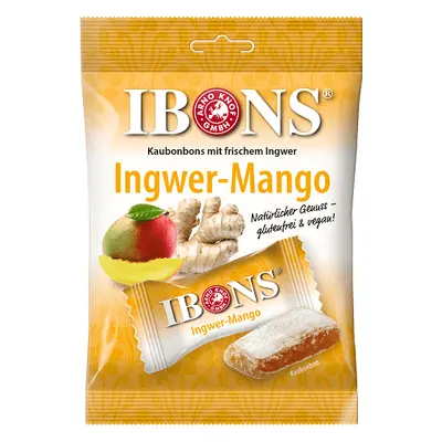 Caramelle gommose allo zenzero e mango, 92 g, Ibons