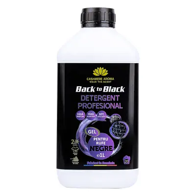 Detersivo professionale per bucato nero Back to Black, 1L, aroma di cashmere