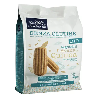 Biscotti vegani senza glutine con avena e quinoa eco, 250 g, Sottolestelle