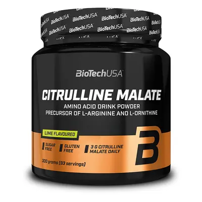 Citrullina malato al gusto di lime, 300 grammi, BioTech USA