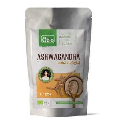 Ashwagandha Bio in polvere, 125 g, Obio