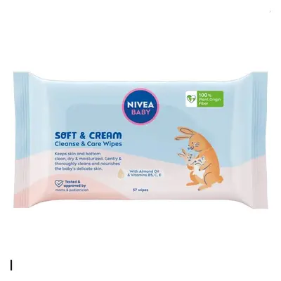 Salviette Soft&Cream, 57 pezzi, Nivea Baby