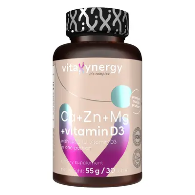 VitaXynergy Ca + Mg + Zinco + Vitamina D3, 30 compresse