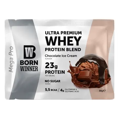 Proteine ​​in polvere con il 69% di BCAA e cioccolato, 30 g, Born Winner