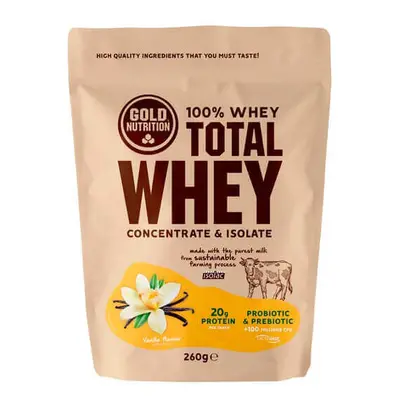 Proteine ​​in polvere Total Whey Vanilla, 260 g, Gold Nutrition