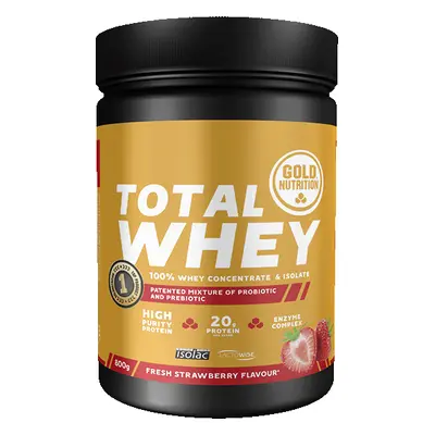 Proteine in polvere Total Whey al gusto di fragola, 800 g, Gold Nutrition