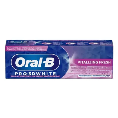 Dentifricio Pro 3D White Vitalising Fresh, 75 ml, Oral-B