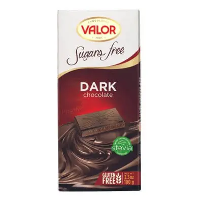 Cioccolato fondente senza zucchero, 100 g, Valor