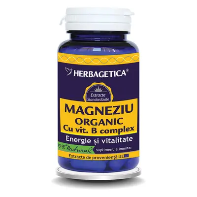 Magnesio organico con complesso vitaminico B, 30 capsule, Herbagetica