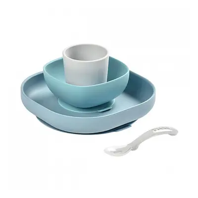 Set tavola in silicone, giungla, 4 pezzi, Beaba