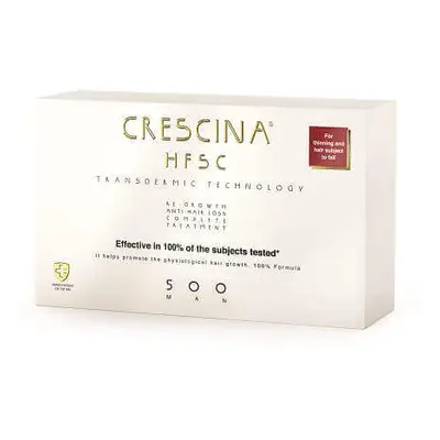 Trattamento completo Crescina Transdermic Man HFSC 500, 10 + 10 fiale, Labo