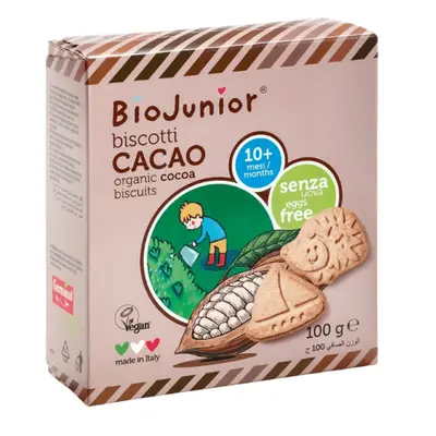 Biscotti vegani biologici al cacao 10 mesi+, 100 g, Germinal