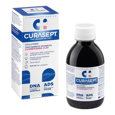 Collutorio con clorexidina allo 0,20% Ads Dna, 200 ml, Curasept