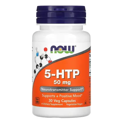 Neurotrasmettitore 5-HTP, 50 mg, 30 capsule vegetali, Now Foods