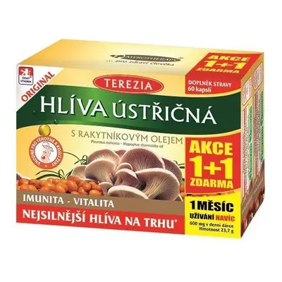 Terezia Fungo ostrica con olio di olivello spinoso ad alta azione 1+1 2 x 60 capsule