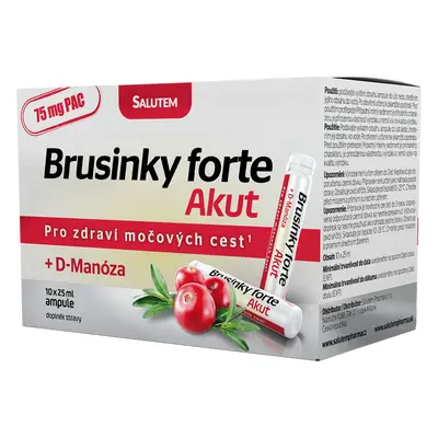 Salutem Cranberry forte Akut 1500 mg + D-Mannosio 2000 mg 10 fiale