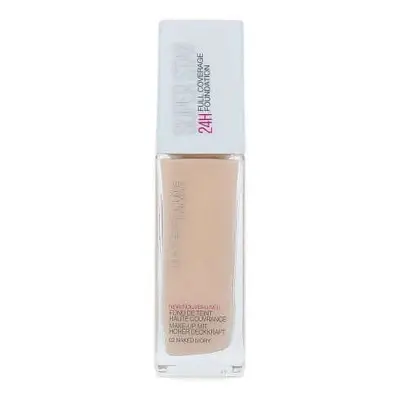 Fondotinta, Maybelline, Super Stay 24H Full Coverage, 02 Naked Ivory, 30 ml