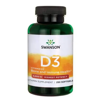 Vitamina D3 5000IU, 250 capsule, Swanson