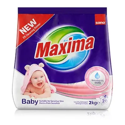 Detersivo in polvere per bucato per bambini, 2 kg, Sano Maxima