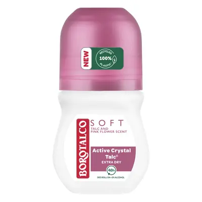 Borotalco Soft Talco e Fiori Rosa Roll-on Deodorante Donna 50 ml