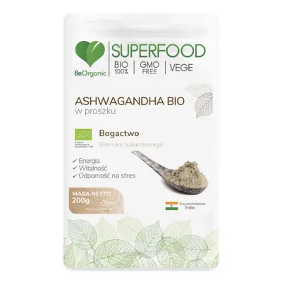 BeOrganic Ashwagandha Bio in polvere 200g