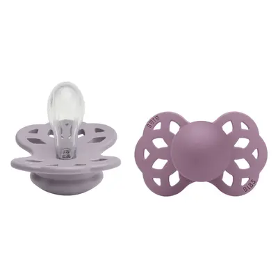 Succhietti in silicone BIBS Infinity Symmetric, misura 1, grigio fossile / malva 2 pz.