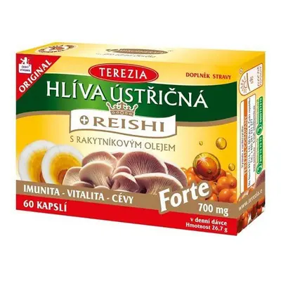 Terezia Funghi ostrica + Reishi con olio di olivello spinoso Forte 60 capsule