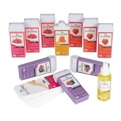 Kit di depilazione Forniture per ceretta, SensoPro, 10 vaschette per ceretta, olio per depilazio