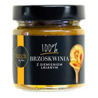 Marmellata di pesche con semi di lino, 200g, Foods By Ann