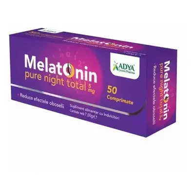 Melatonina Pure Night Total, 5 mg, 50 compresse, Adya Green Pharma