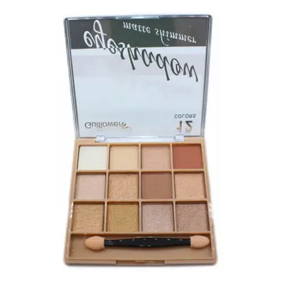 Gulflower Palette di ombretti Matte Shimmer, 12 colori, 02