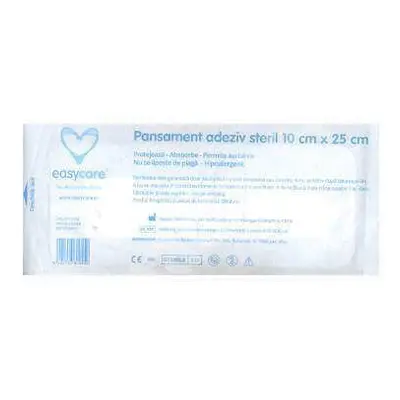 Medicazione adesiva sterile con tampone assorbente, 10x25 cm, EasyCare