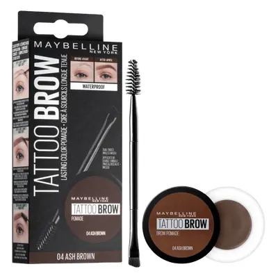 Maybelline New York Tatoo Brow Gel Pomata per sopracciglia 04 Ash Brown 4 g