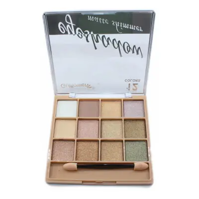 Gulflower Palette di ombretti Matte Shimmer, 12 colori, 03