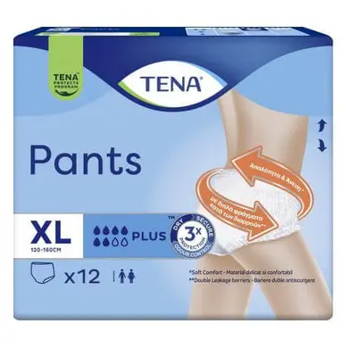 Pannolini mutandina per adulti Pants Plus Extra Large, 12 pezzi, Tena