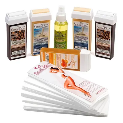 Kit ceretta 5 ricariche cera + strisce di cera + olio