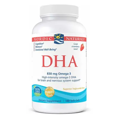 DHA 830 mg Omega 3 Fragola 180 capsule molli 180 capsule Nordic Naturals