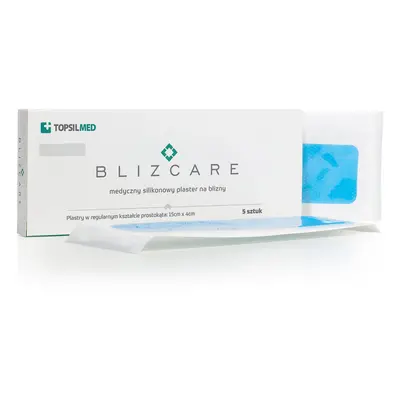 Blizcare Regular, cerotti medici in silicone per cicatrici, 15 x 4 cm, 5 pezzi