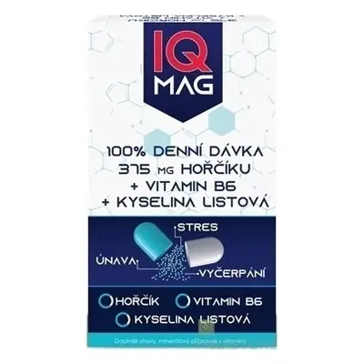 IQ Magnesio 375 mg + B6 1×60 cps, integratore alimentare