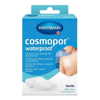 Cosmopor Waterproof, medicazione assorbente, autoadesiva, impermeabile, sterile, trasparente, 7,