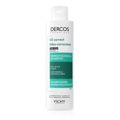 Vichy Dercos Oil Correct Shampoo normalizzante per capelli e cuoio capelluto grassi, 200 ml