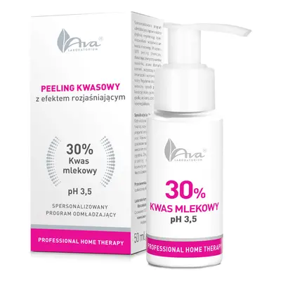 Ava, peeling con effetto schiarente, acido lattico 30%, 50 ml