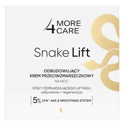 More 4 Care Snake Lift, crema notte antirughe riparatrice, 50 ml