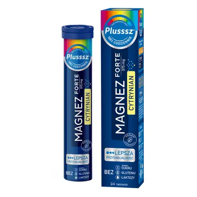 Plusssz Magnesio Forte Citrato, gusto arancia-maracuja, 24 compresse effervescenti